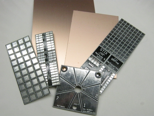 Picture of MePads DIP & SOIC, BIG & little MeSquares, MeTubes  Sample